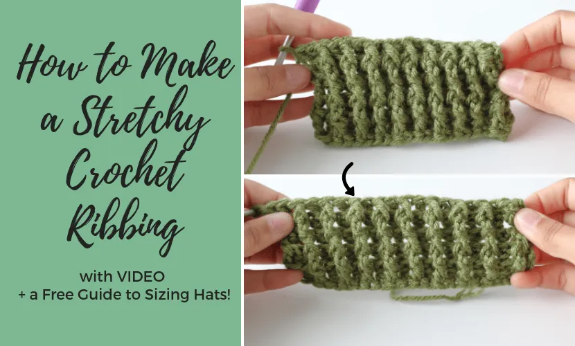 Crochet stretchy ribbing
