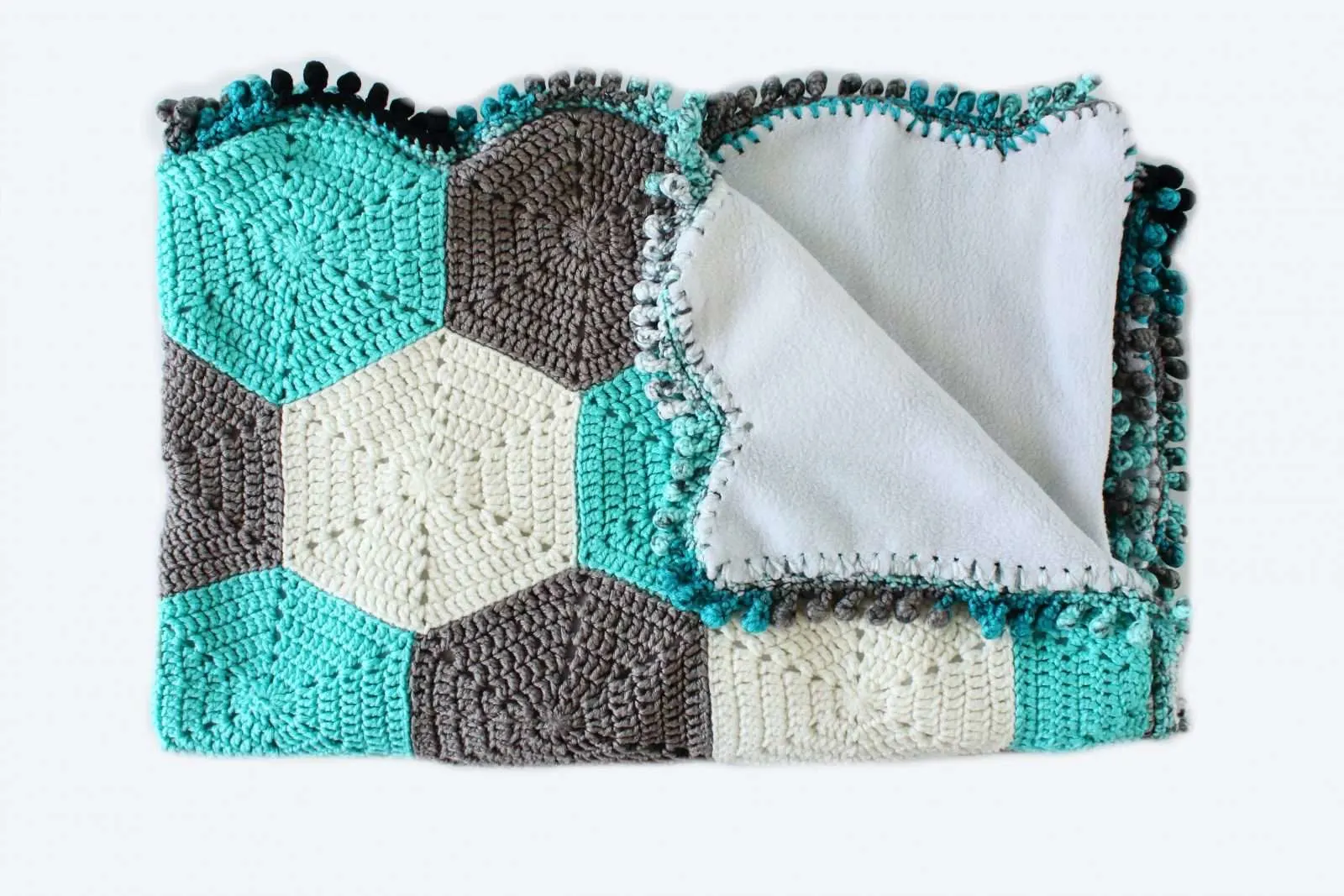 hexagon Free crochet baby blanket