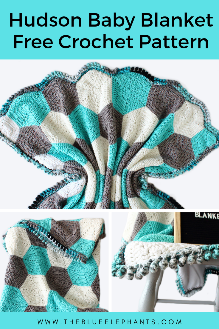hexagon Free crochet baby blanket