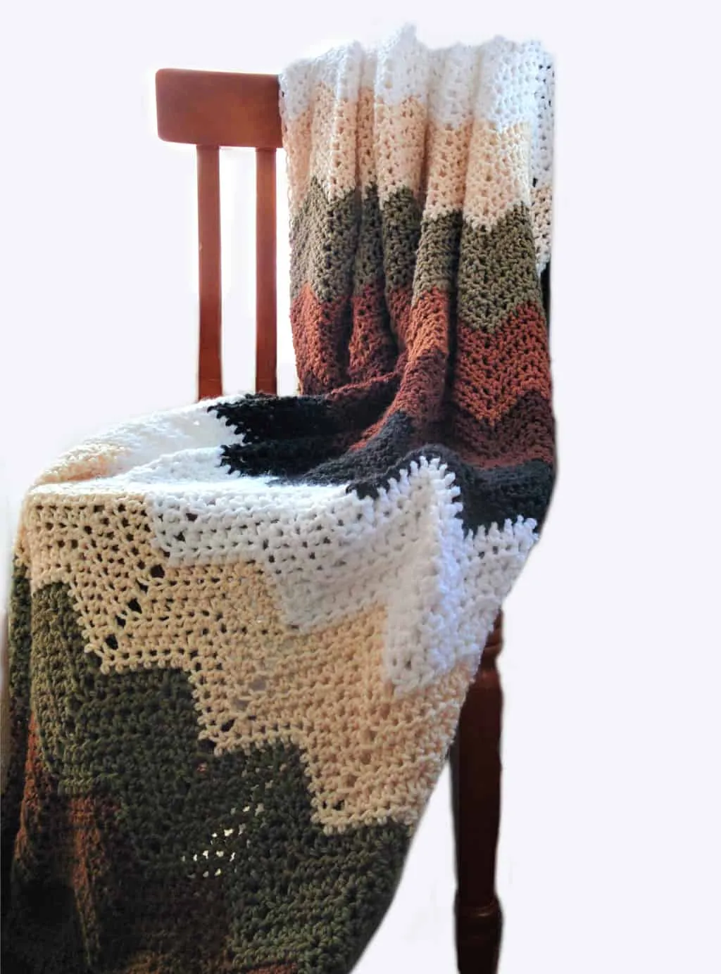 Mocha Ripple Throw: An Easy Crochet Chevron Pattern