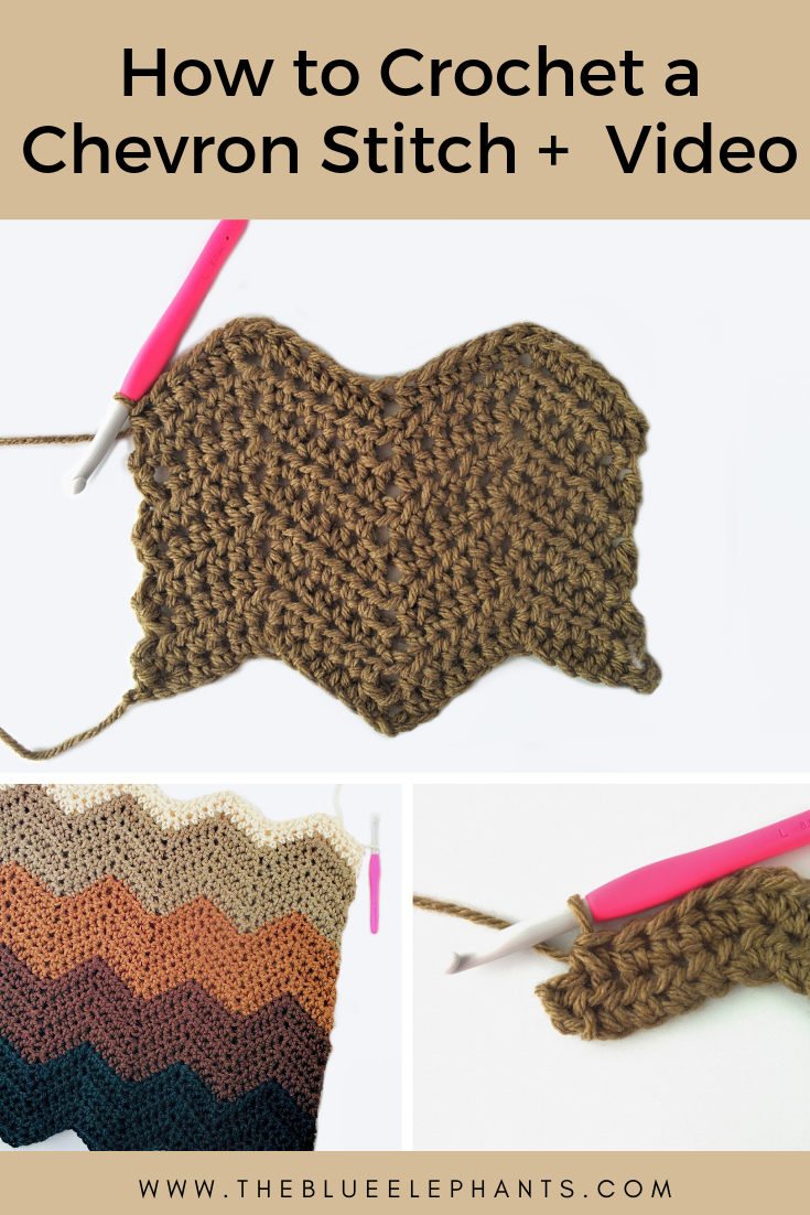 how to crochet a chevron stitch tutorial