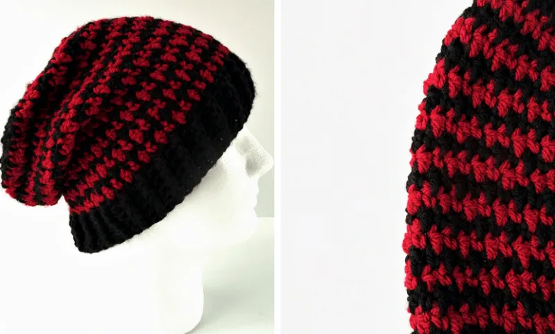 Houndstooth Beanie Crochet Pattern
