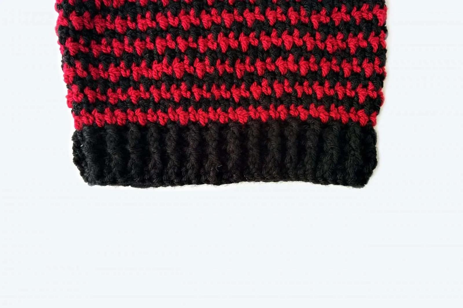 free crochet beanie pattern mens houndstooth