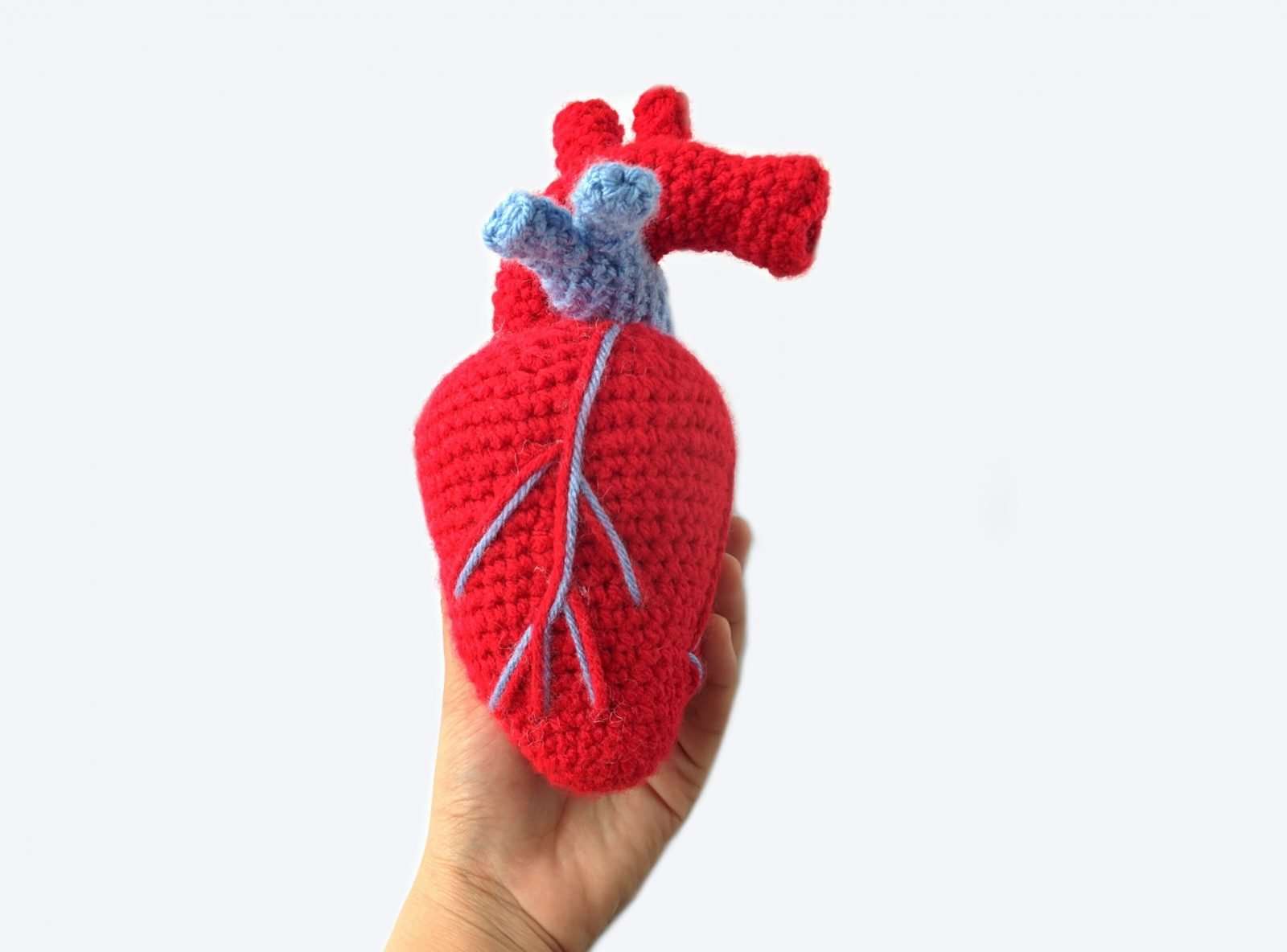 Crochet heart pattern
