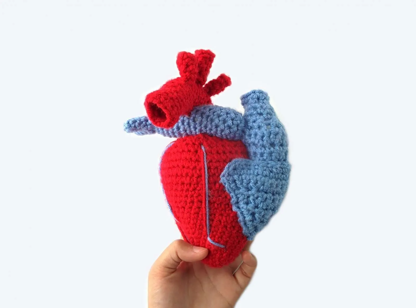 Crochet heart pattern