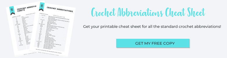 Crochet abbreviations cheatsheet