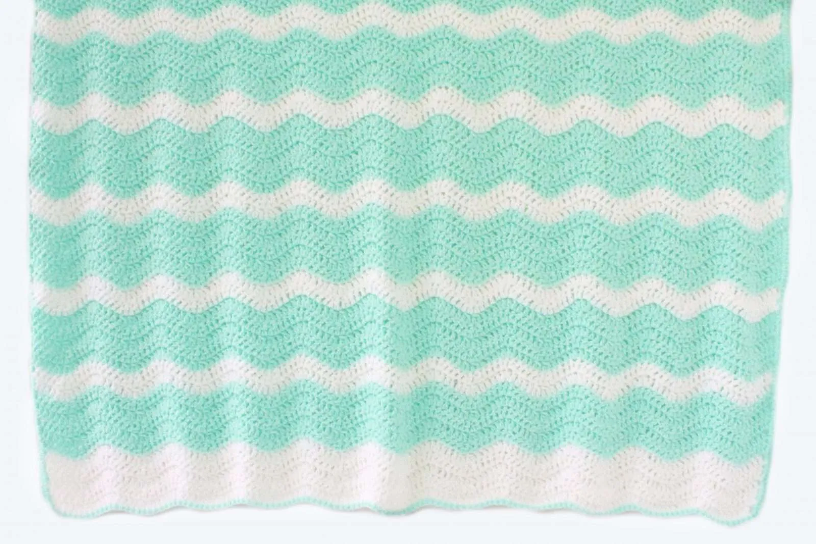 Summer Waves Baby Blanket: Lightweight Ripple Crochet Pattern