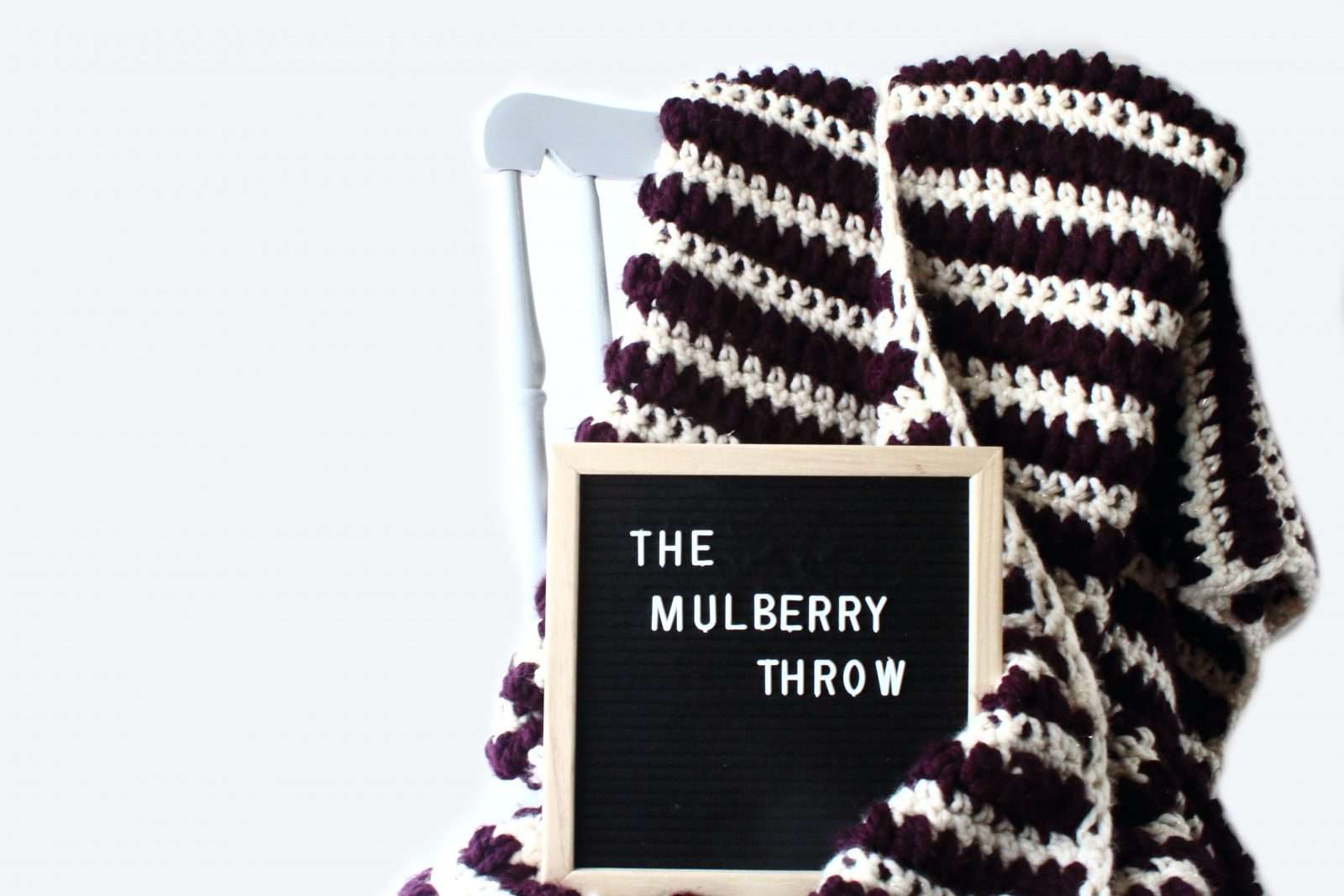 Mulberry throw easy crochet blanket pattern