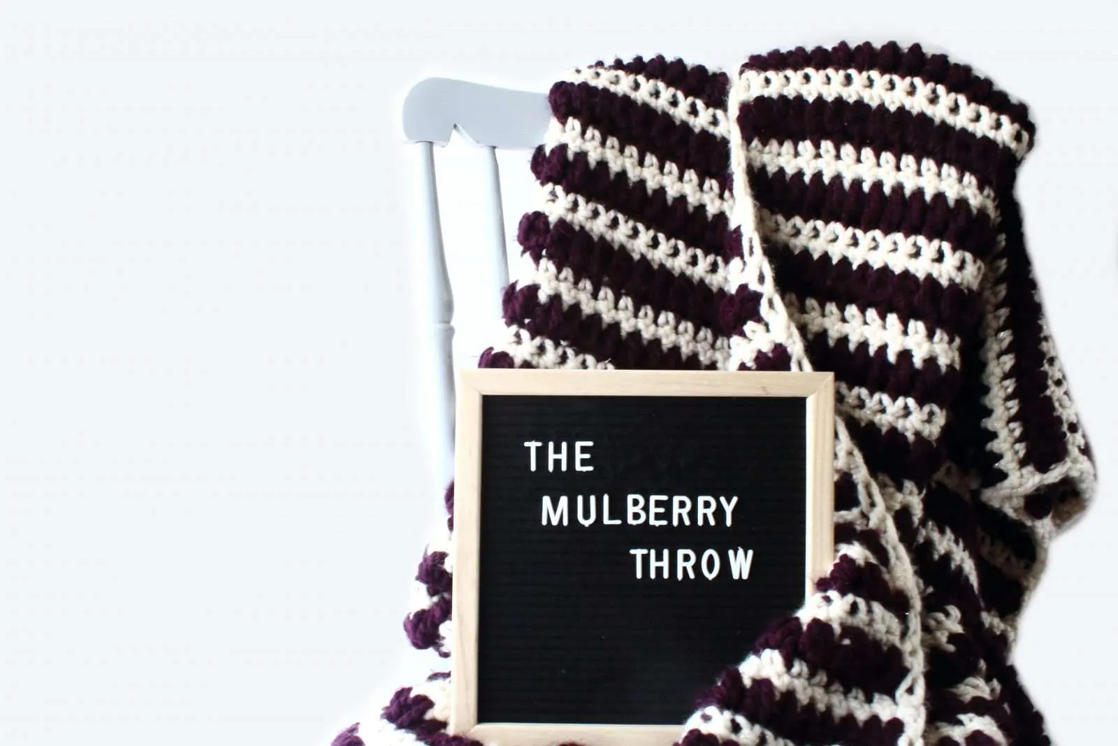Mulberry throw easy crochet blanket pattern
