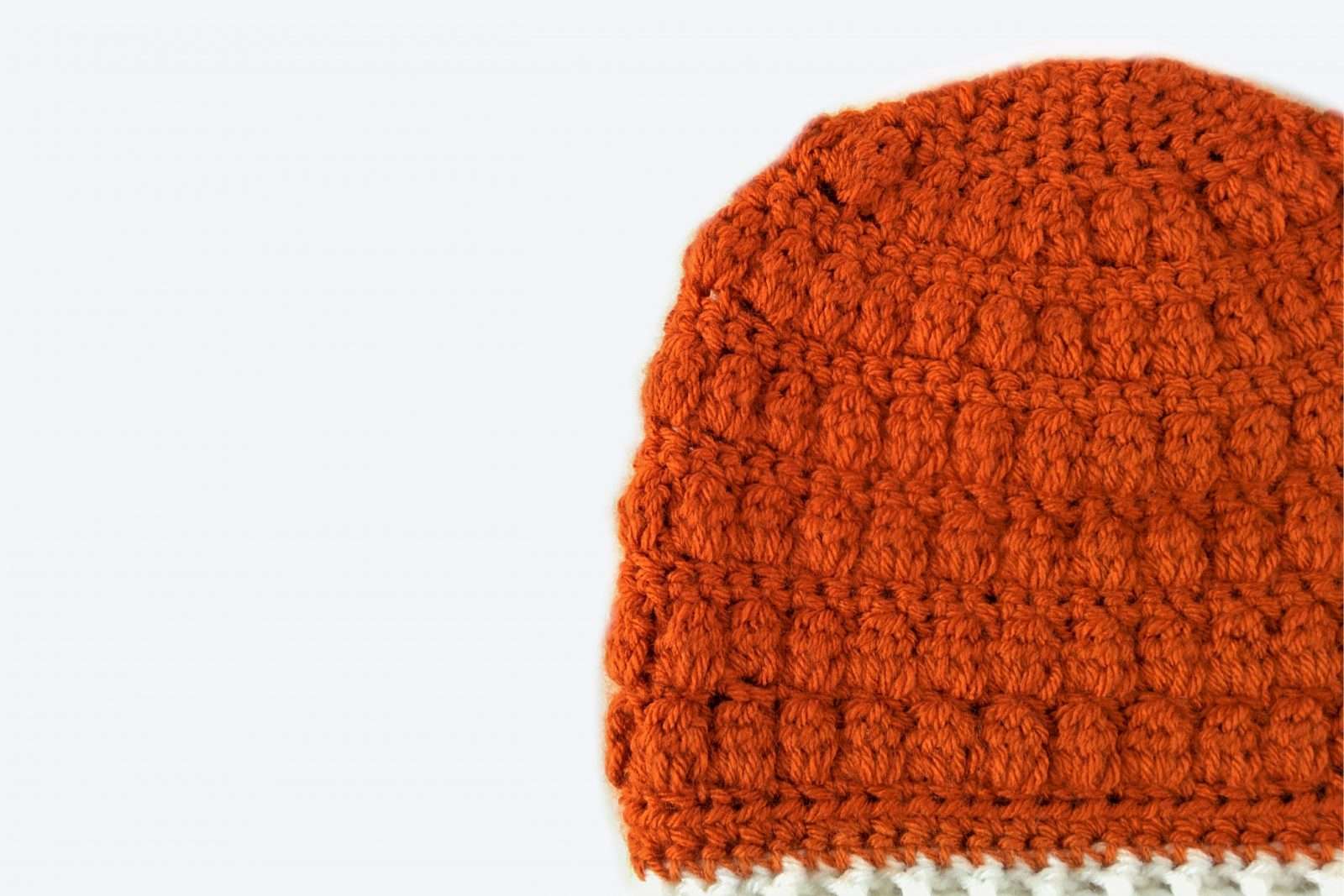 Pumpkin spice crochet beanie pattern