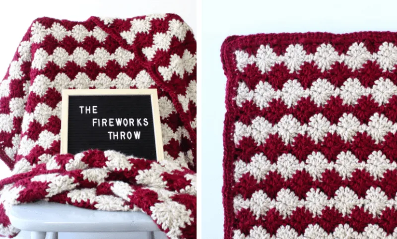 fireworks throw easy crochet blanket pattern