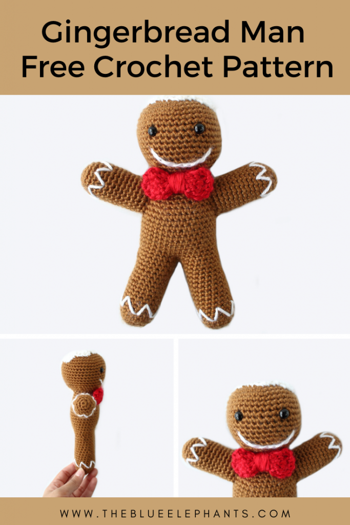 Ronald the Crochet Gingerbread Man Free Crochet Pattern