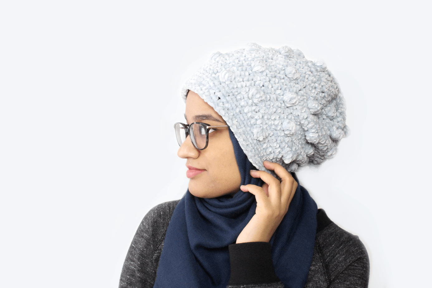 Crochet tempest Beanie with velvet Yarn
