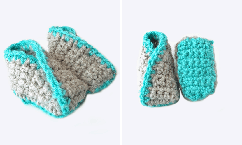 kimono booties crochet pattern