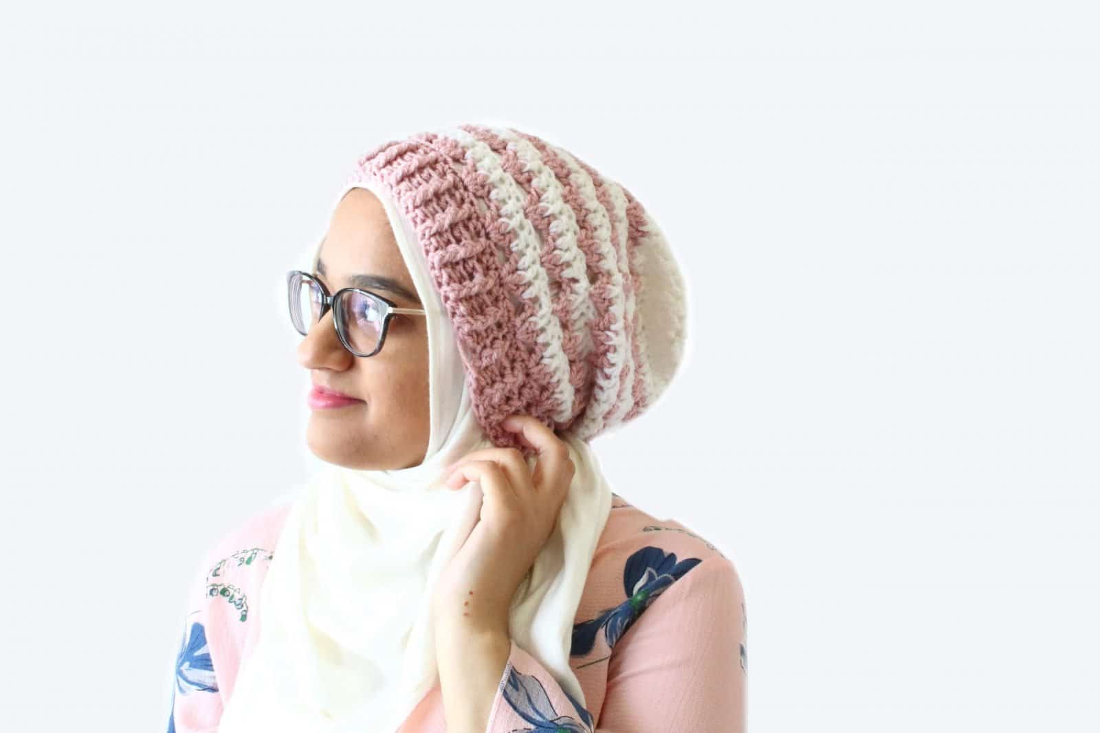 Free crochet slouchy beanie pattern