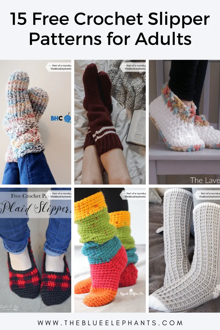 Top 15 Free Crochet Slipper Patterns to Make for Adults!