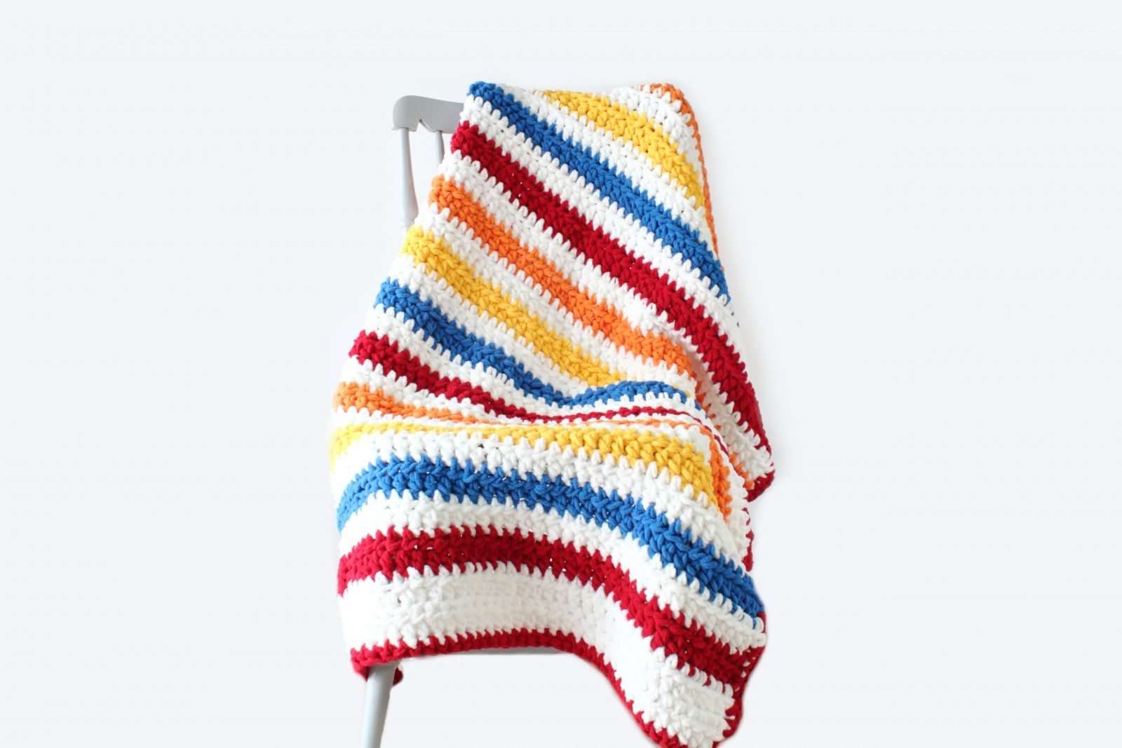 Stripey Days: Free Crochet Baby Blanket Pattern