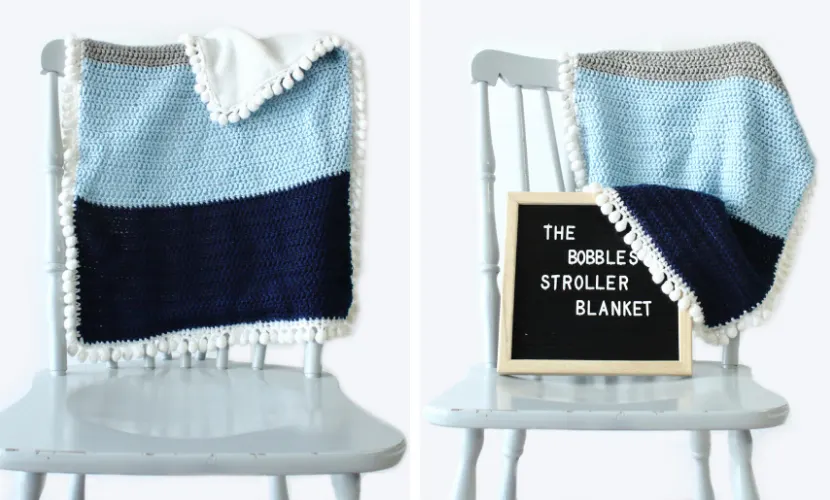 Bobble Stroller Blanket: Free Baby Blanket Crochet Pattern