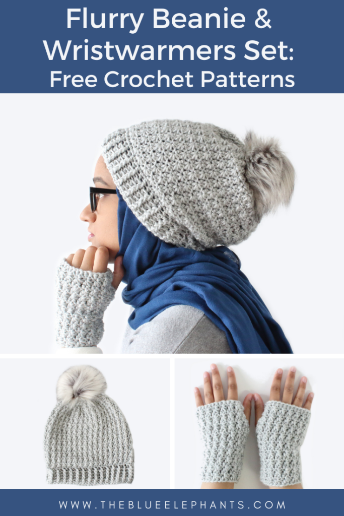 Flurry Beanie and Wrist Warmers: Free Crochet Pattern Set