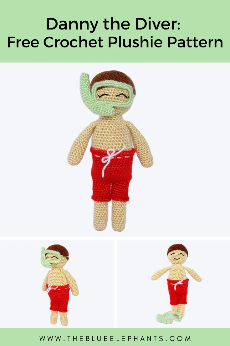 Danny the Diver Plushie: Free Crochet Plushie Pattern
