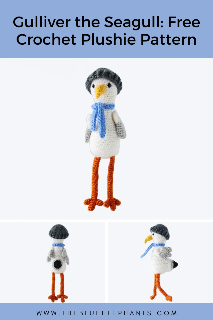 Gulliver the Seagull: Free Crochet Plushie Pattern