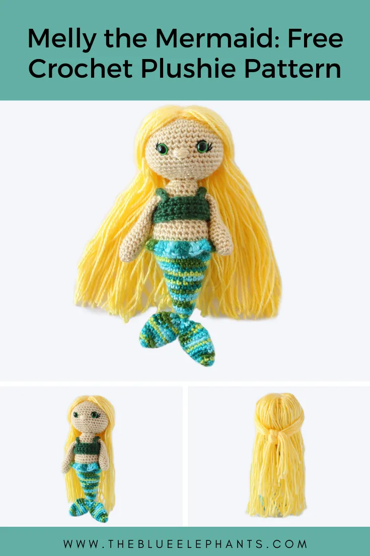 Melly the Mermaid Plushie: Free Crochet Plushie Pattern