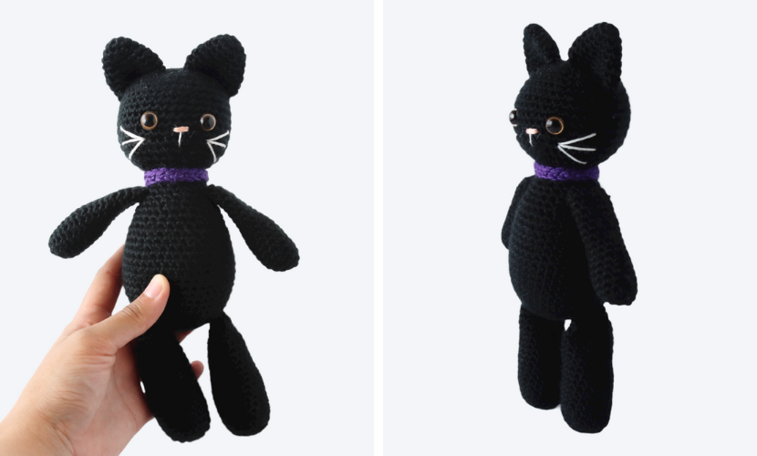 Bella the Cat: Free Crochet Pattern for a Spooky Black Cat Plushie